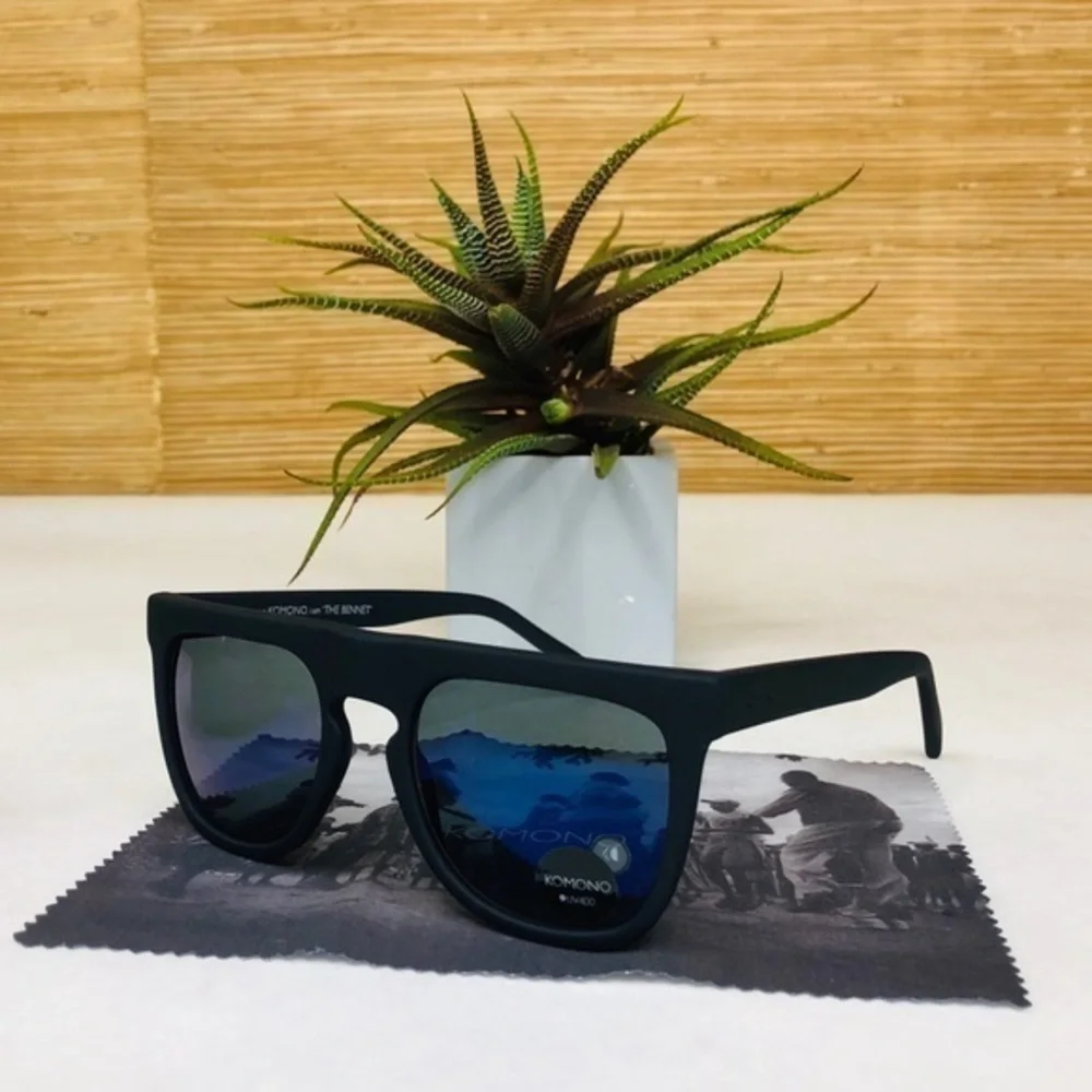 KOMONO sunglasses Bennet Midnight Blue Rubber NEW - Picture 9 of 13